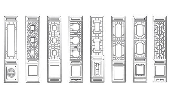 安平喜迎门中式花格CAD设计图样式大全